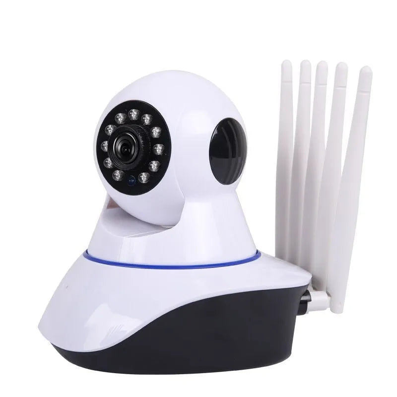 White wireless dome security camera with a 3.6mm lens for indoor and outdoor HD monitoring.