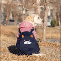 Large dog wearing a coral fleece sweatshirt in a casual style, size 3XL to 9XL available