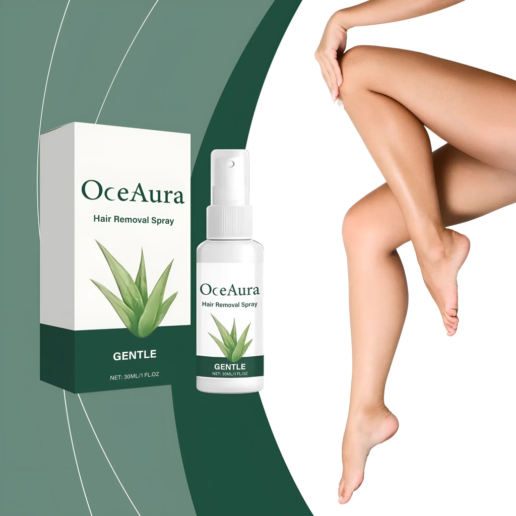 30ml bottle of moisturising hair removal spray with spray nozzle
