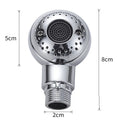 Silver ABS plastic handheld shower head for gentle pet and baby baths.