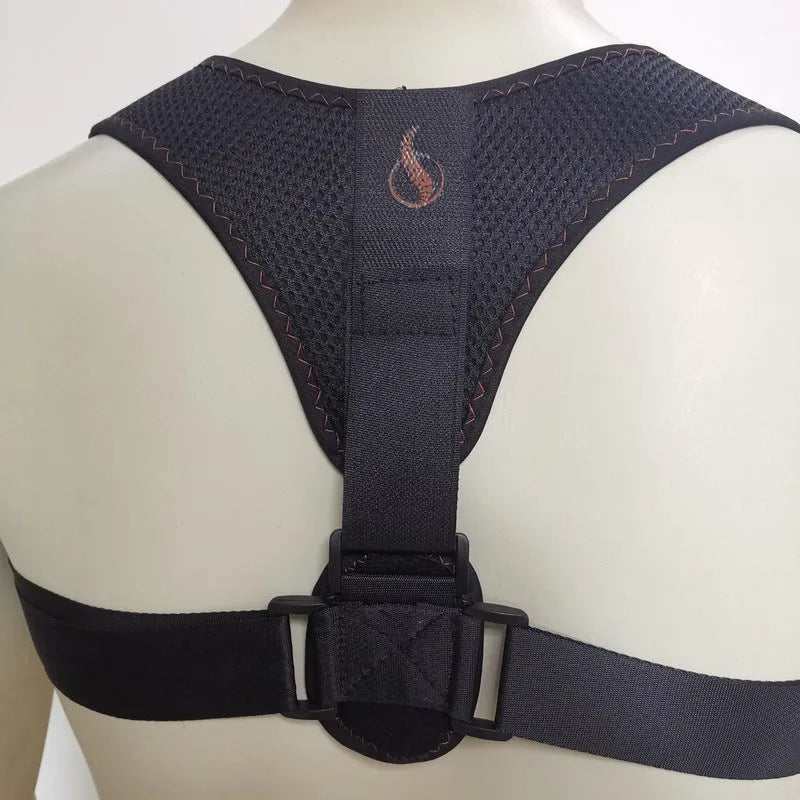 Clavicular posture correction belt with adjustable shoulder straps for anti-humpback support