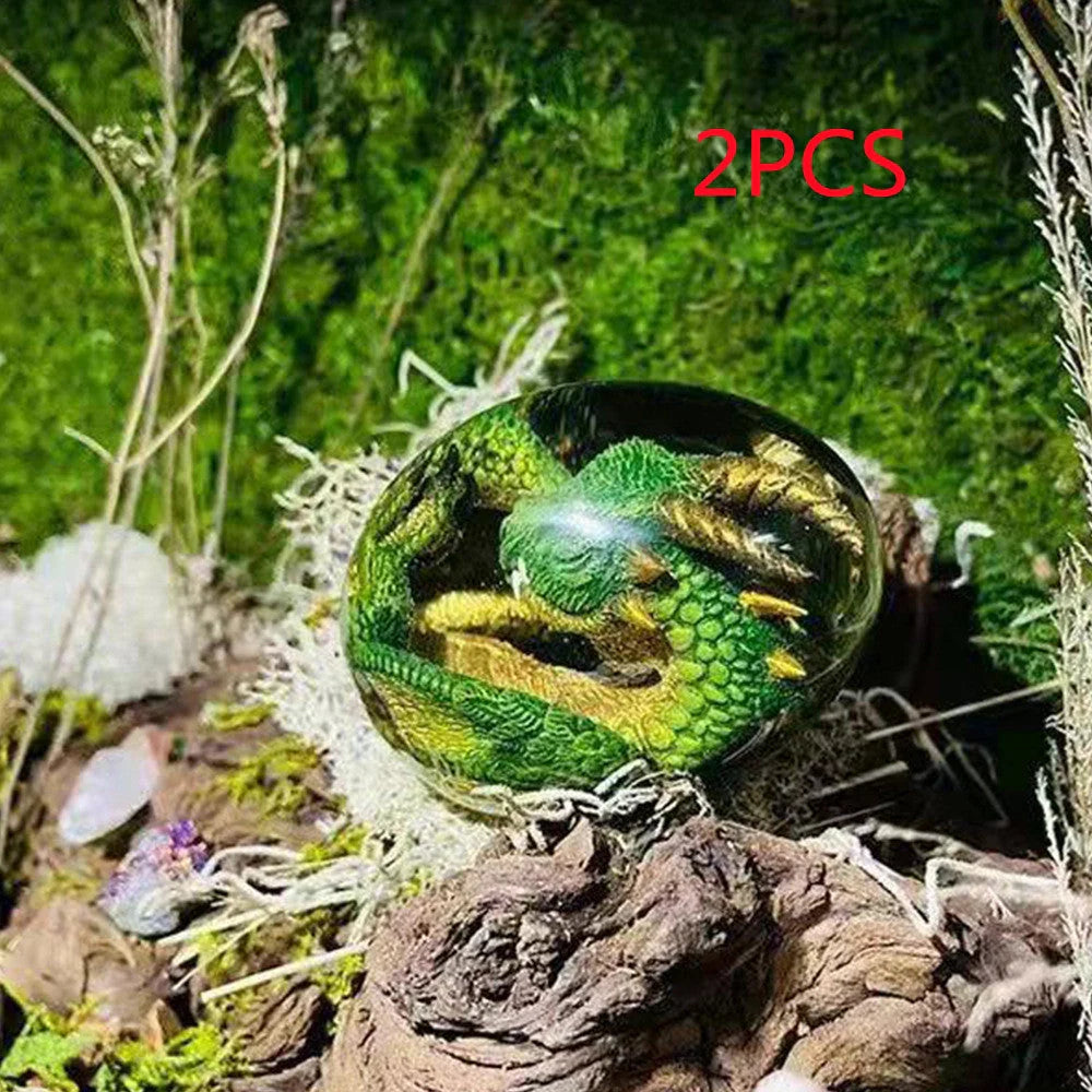Lava Dragon Egg Desktop Decoration Dinosaur Egg Resin Crafts in various colours and base options