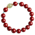 Cinnabar geometric bracelet with ellipse cartoon elements in 6mm, 8mm, 10mm sizes