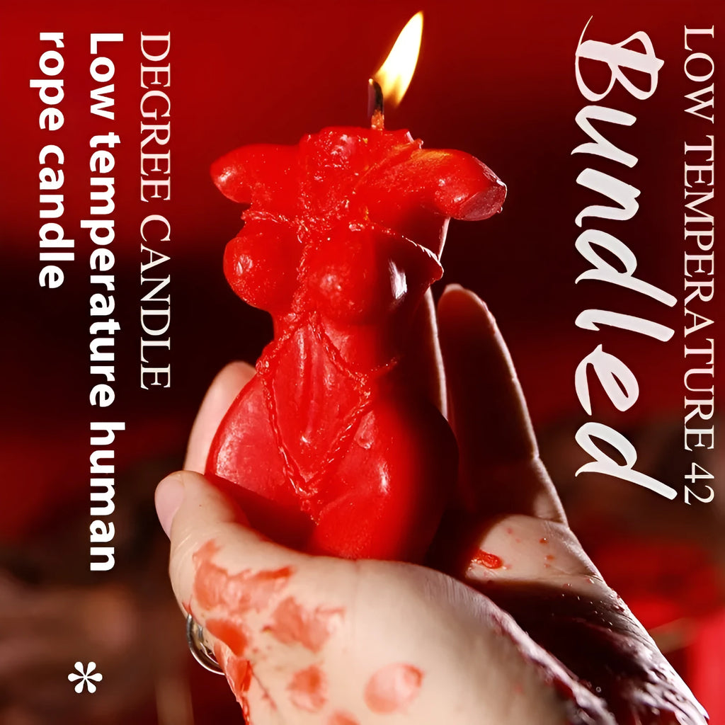 A low temperature soy wax massage candle in rose red, spring pink, and lilac purple colour options.