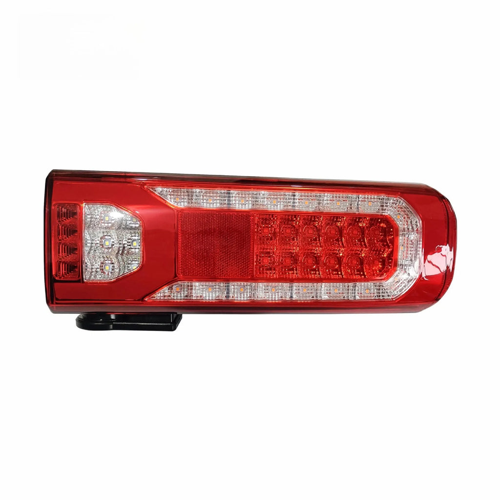 Mercedes-Benz MP4 MP5 heavy truck LED running water rear lamp assembly with white reverse light.