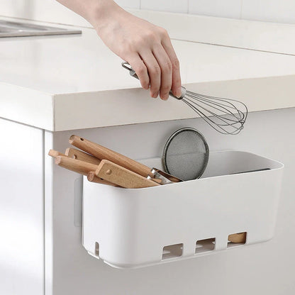 White retractable storage rack for kitchen, bathroom, and bedroom organisation