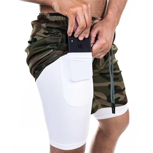 Pocket compression shorts in various colours and sizes for workouts and outdoor activities