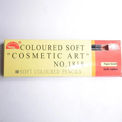 Brown microblading eyebrow pen with 0.1mm tip showing hair-like strokes on skin, 14.5cm length with protective cap