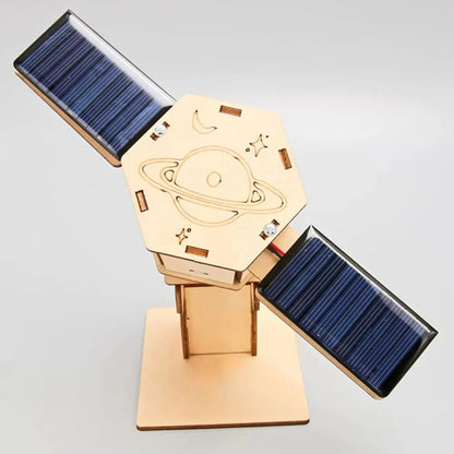 Solar-Powered DIY Space Satellite STEM Kit for kids, educational science toy