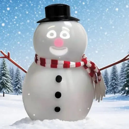 Talking animated blinking snowman puzzle toy ornament 20cm size injection moulded American style Christmas decoration