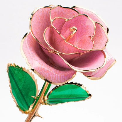 24K gold-plated rose flower in elegant gift box, perfect for Valentine's Day and anniversaries
