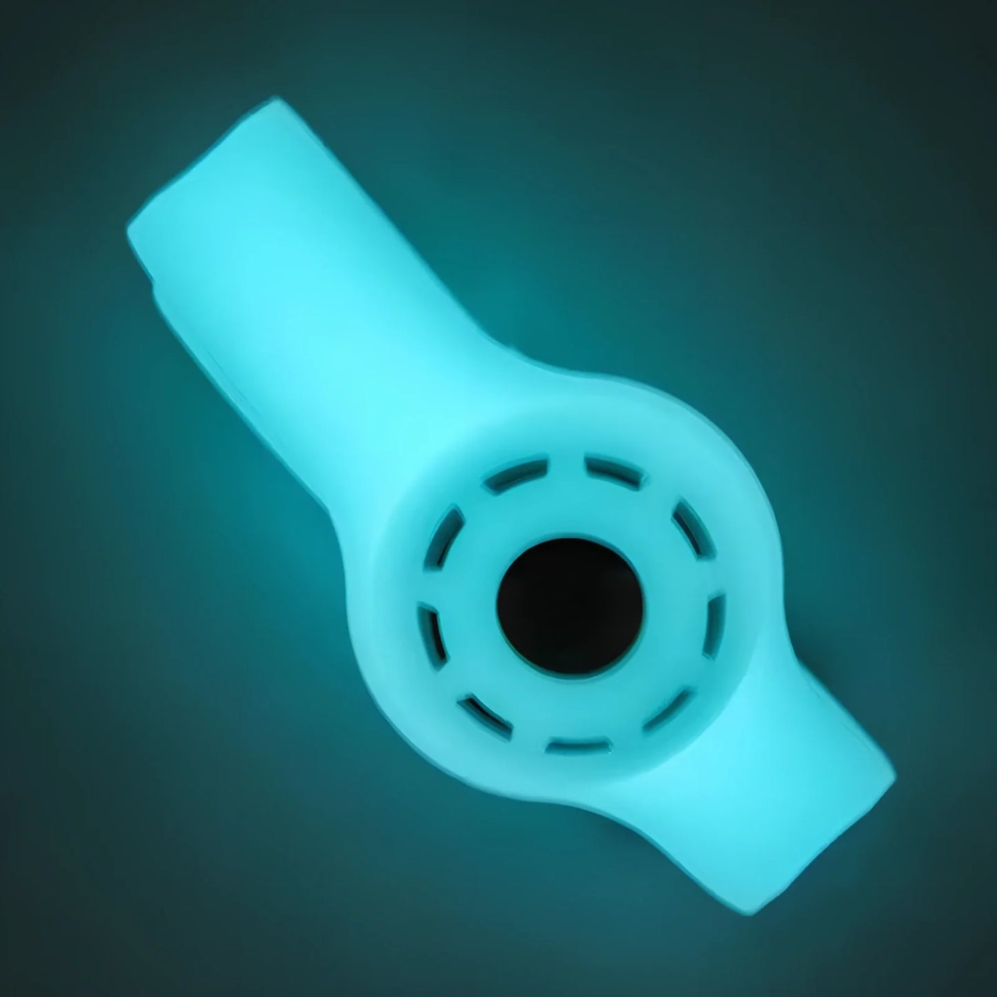 Red silicone AirTag tracker collar wrapped on pet neck, adjustable armband in solid colour for anti-lost security