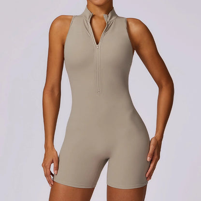 Women's backless yoga jumpsuit in various colours, perfect for fitness and yoga