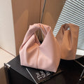 Women's casual dumpling-shaped PU leather shoulder bag in seven colours with mobile phone compartment