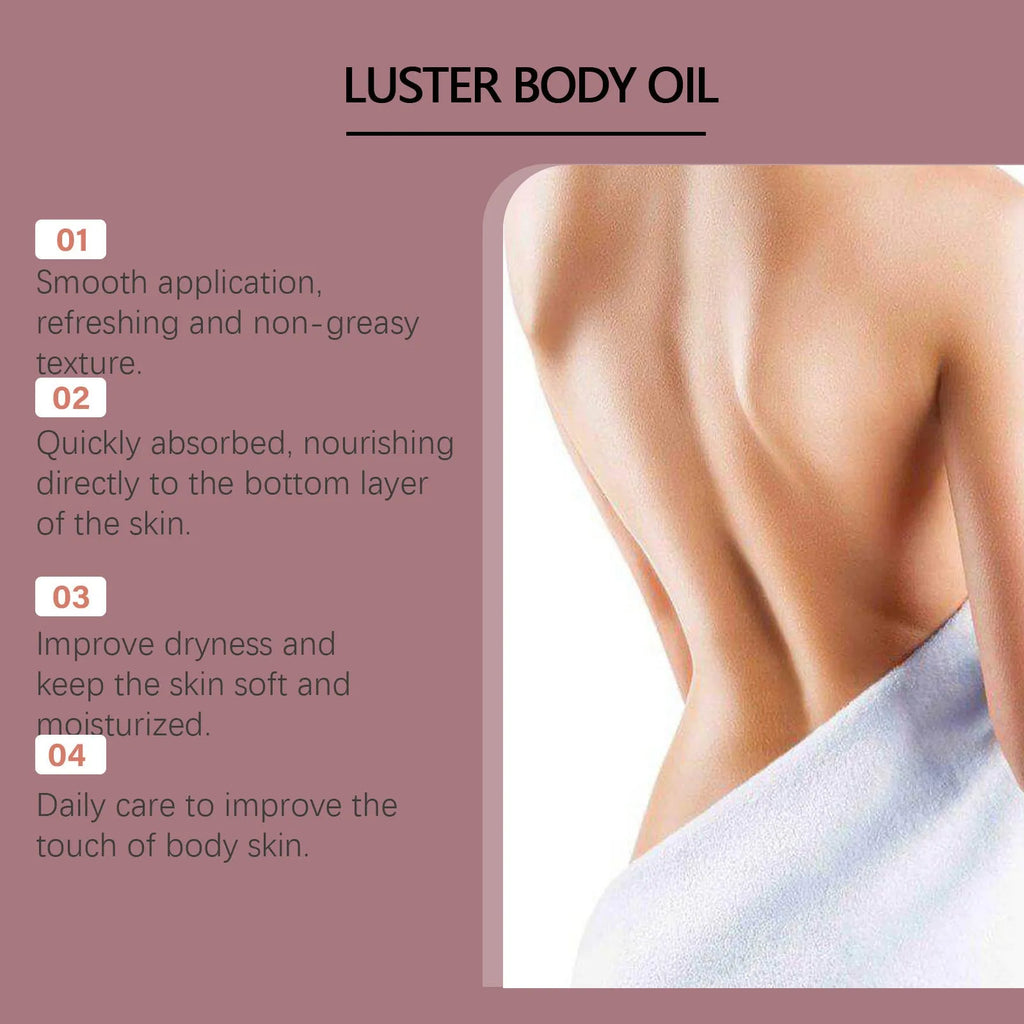 100ml bottle of Gloss Care Body Massage Oil with plant-based oils and vitamin E