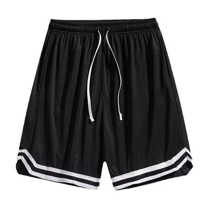 Men's loose fit cropped trousers in gradient pink, gradient grey, black and white colours