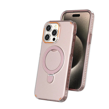 Sleek and functional magnetic wireless charging phone case with kickstand for iPhone in various colors