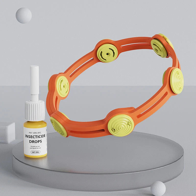 Adjustable pet insect repellent collar with natural essential oils for flea and mosquito protection