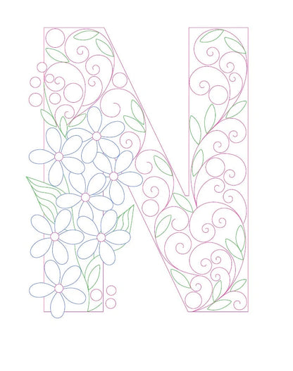 Paper Filigree Painting Kit - Letters for creative art projects