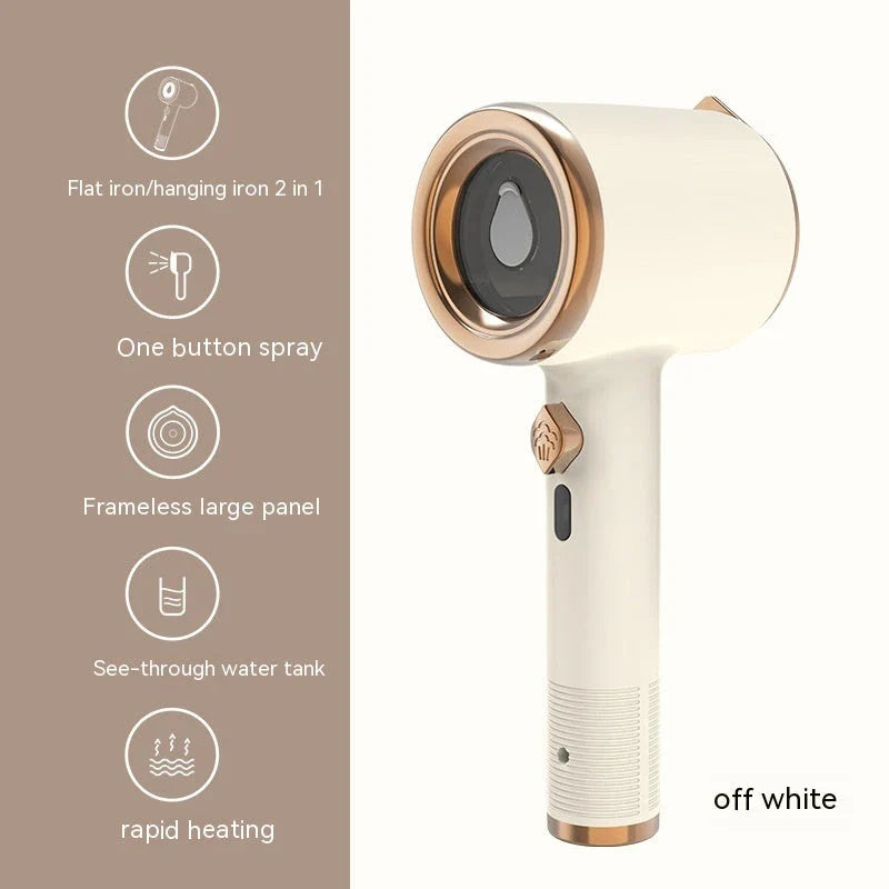 Mini portable handheld garment steamer with titanium panel for wrinkle-free clothes