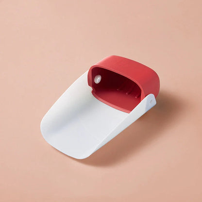 Children's Baby Faucet Extender Wash Station in blue and red, promoting safe handwashing for toddlers