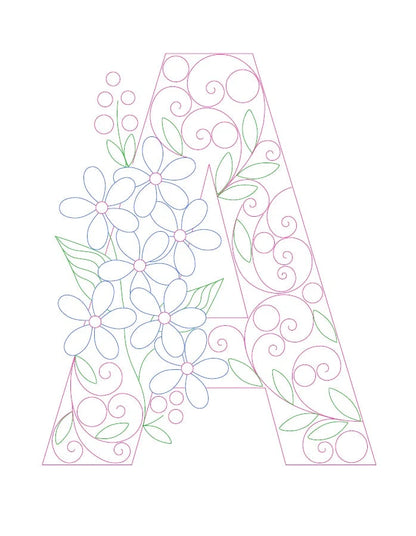 Paper Filigree Painting Kit - Letters for creative art projects