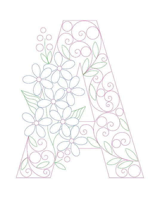 Paper Filigree Painting Kit - Letters for creative art projects