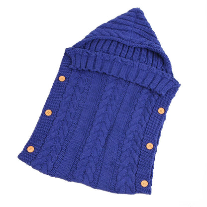 Newborn knit sleeping bag in various colours, soft and breathable for autumn and winter