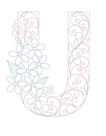 Paper Filigree Painting Kit - Letters for creative art projects