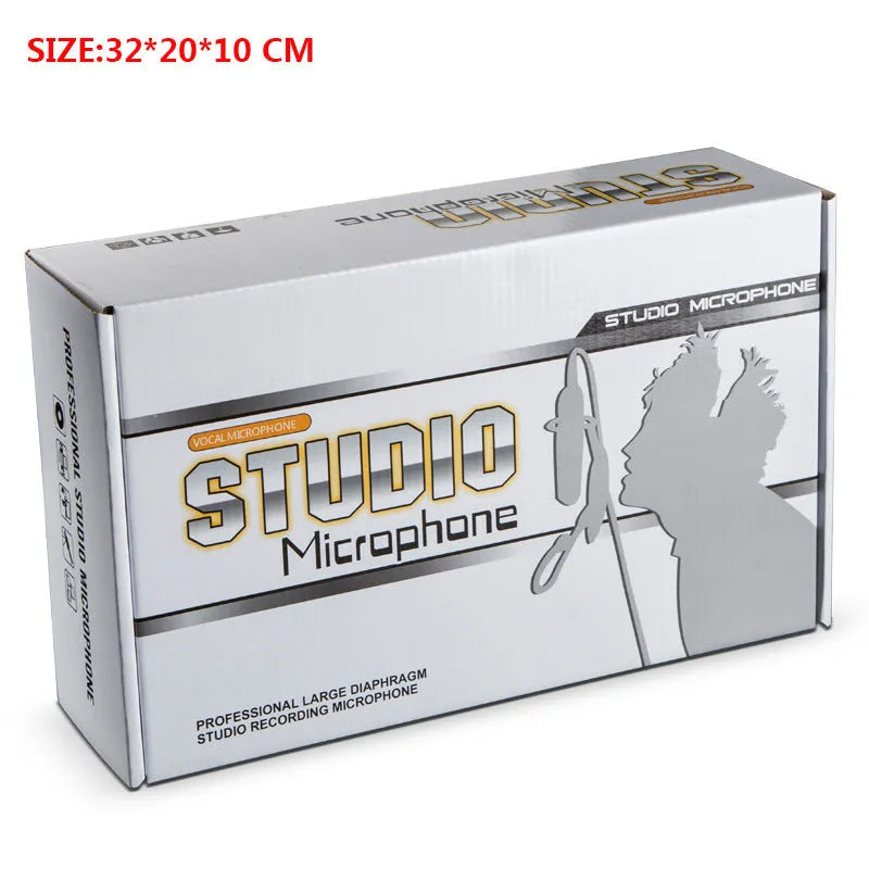 Professional retro-style condenser microphone with wireless function, shown in FG2 colour, for KTV and live streaming.