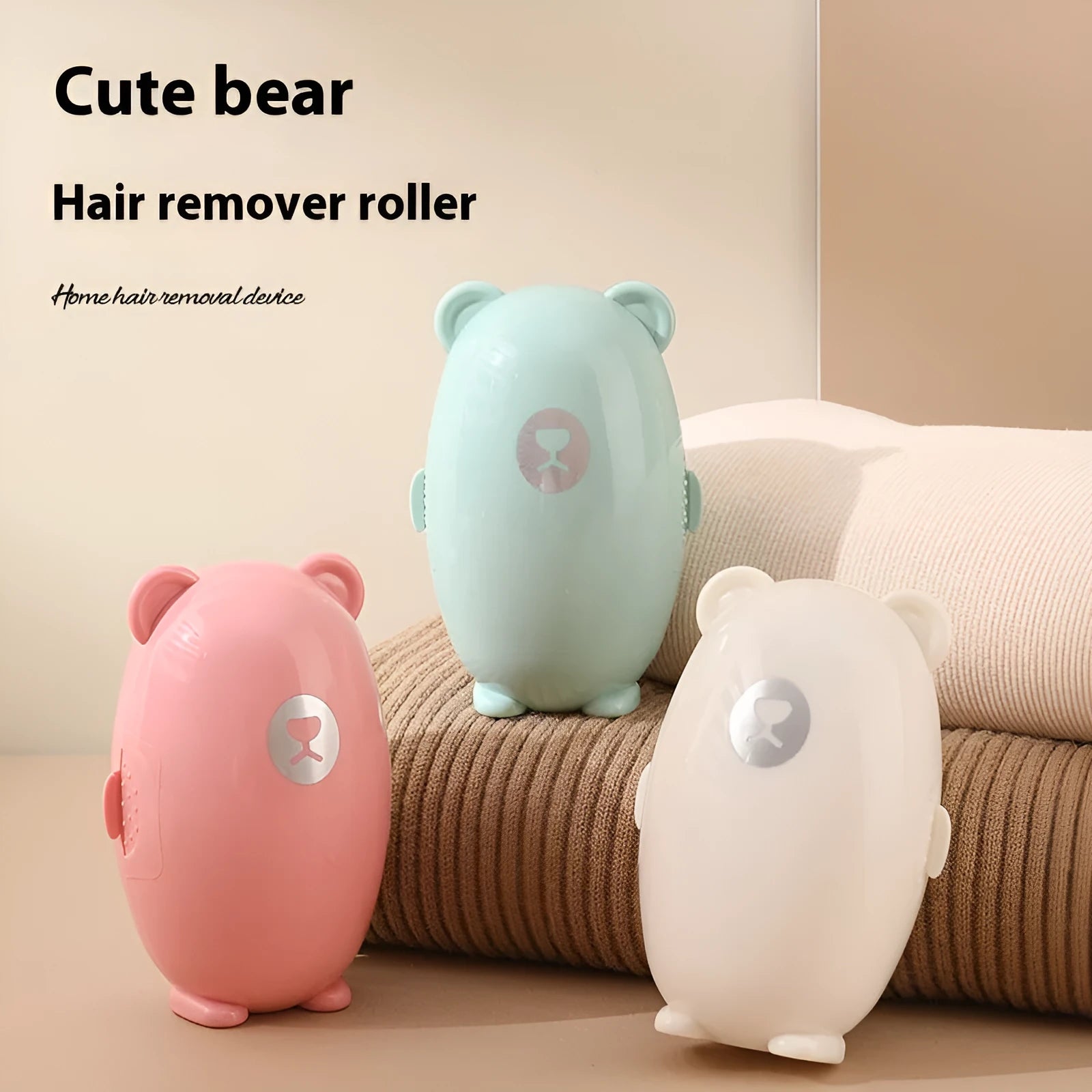 Washable reusable lint removal roller in green, pink, or white with modern design.