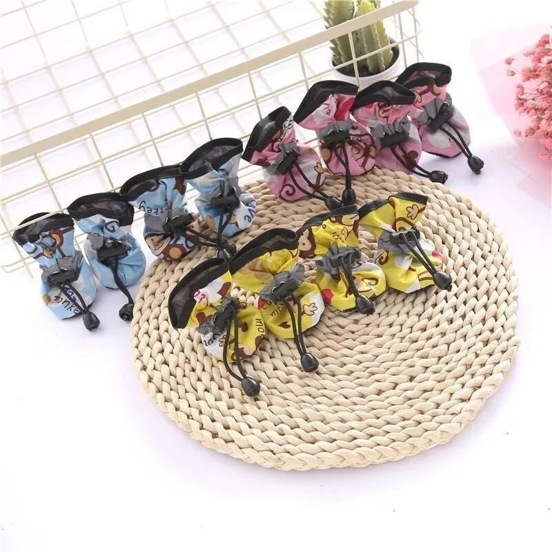 Soft bottom cloth dog shoes in multiple colours with seven size options