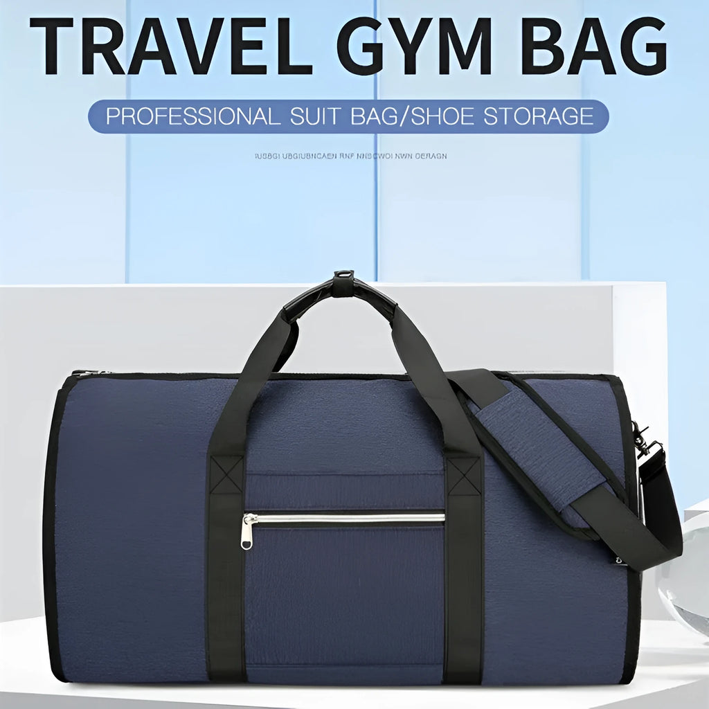 Oxford cloth storage bag with dry-wet separation compartments in grey colour option