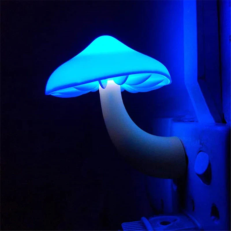 Cozy Mushroom-Shaped Night Light with Automatic Sensor for Warm, Soothing Illumination in Bedrooms and Nurseries