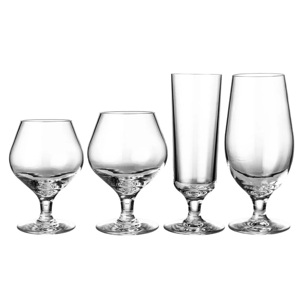 Clear plastic wine glass for catering with drop-resistant food grade PC acrylic construction
