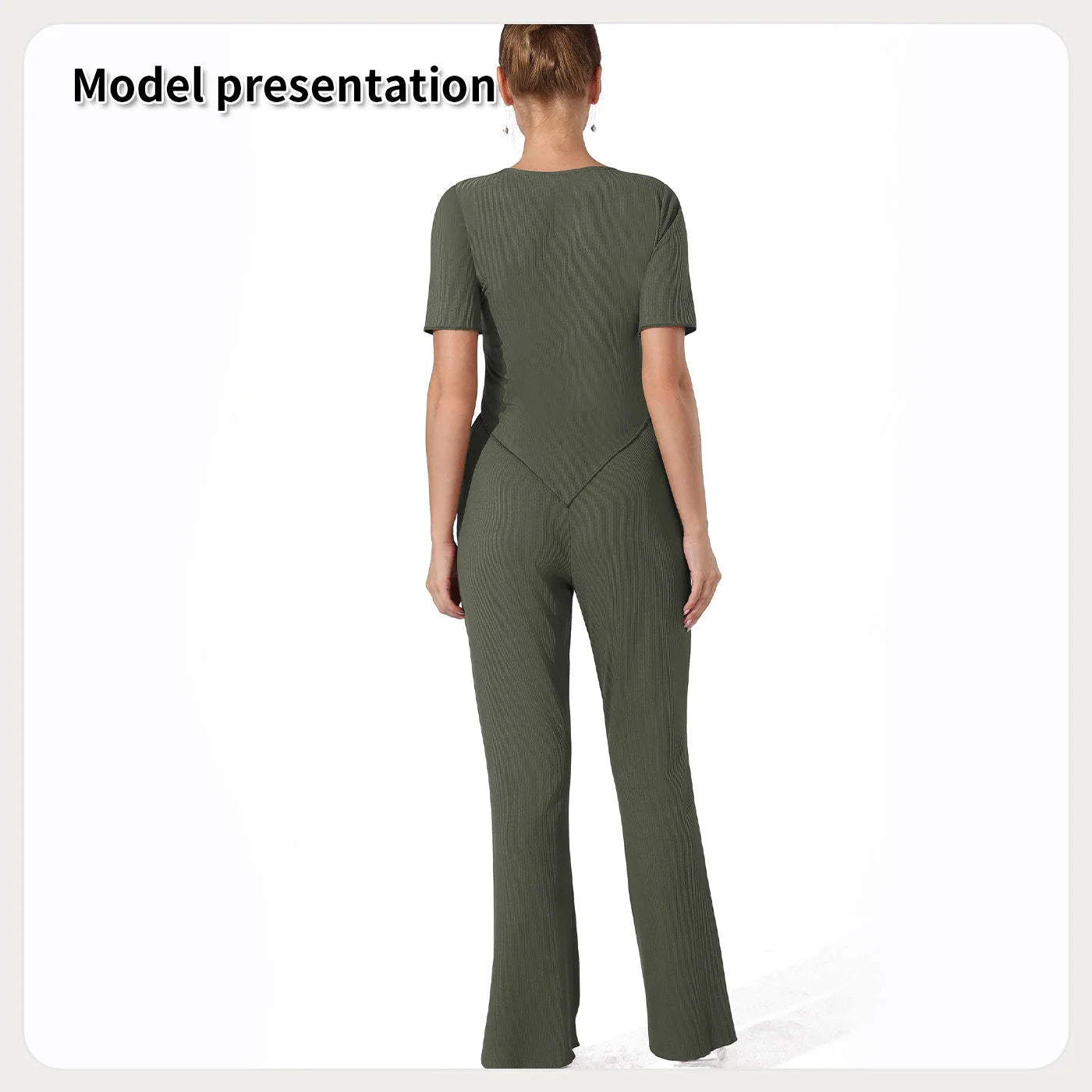 Dark green and coffee colour top and pants set, sizes S to 3XL