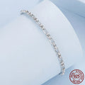 S925 sterling silver minimalist round box chain bracelet for women, electroplated finish, BSB231 colour, on neutral background