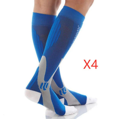 Premium compression socks with graduated support and moisture-wicking fabric for active lifestyles