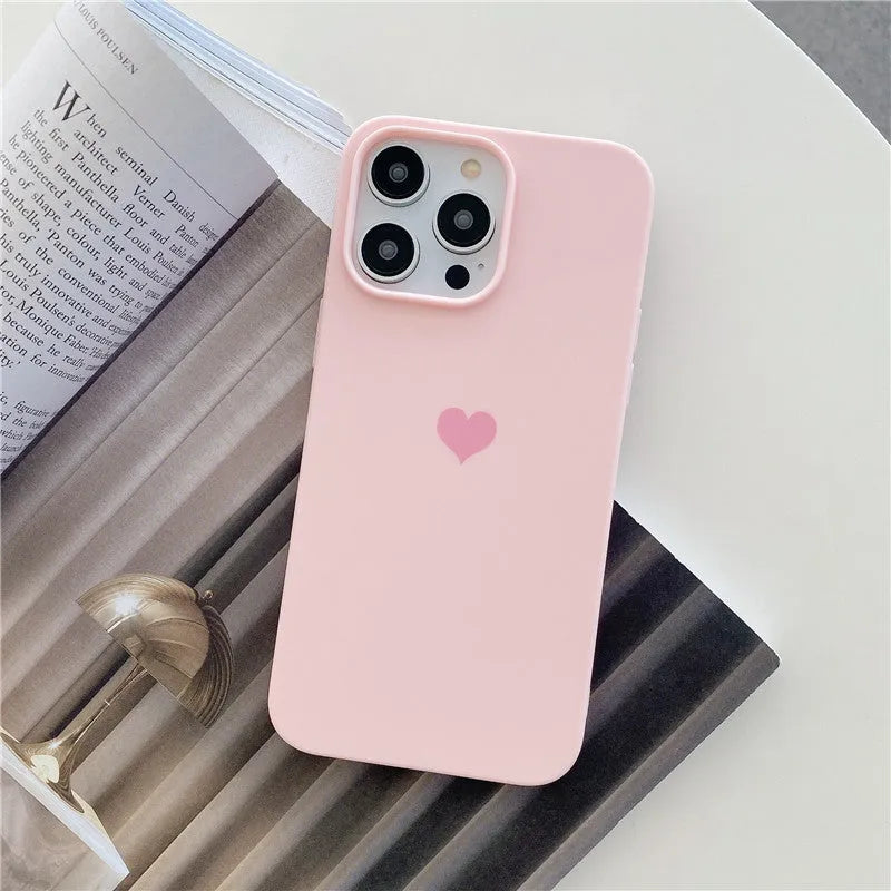 Little Love full inclusive frosted TPU phone case for iPhone in pink colour