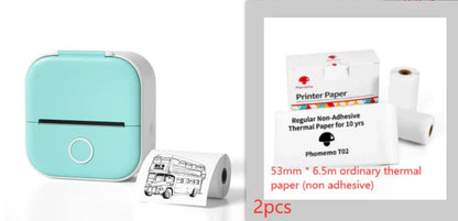 Portable Mini Thermal Label Printer with Bluetooth connectivity in various colours