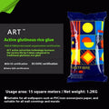 Three rolls of Glue E glutinous rice formaldehyde-free wallpaper adhesive paste.
