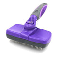 Self-cleaning slicker brush with retractable bristles, PP material, 12.5x7cm comb surface, 11.5cm handle, Pet Comb colour