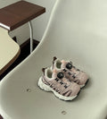 Unisex casual shoes with PU leather mesh upper in black, beige, or pink colour