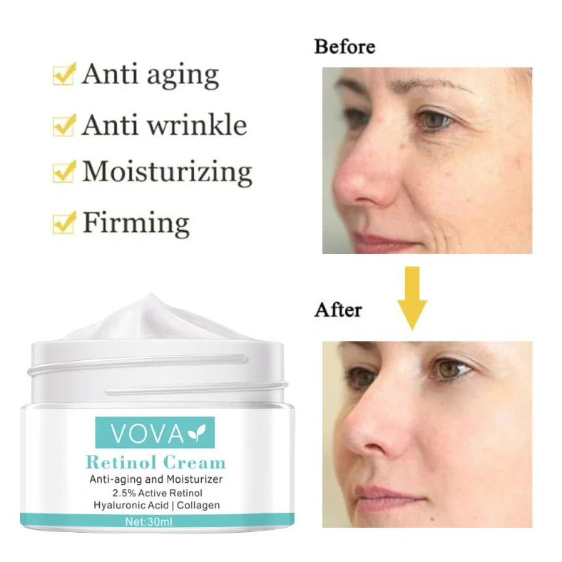 30ml collagen hyaluronic acid anti-wrinkle cream container showing 30g net content