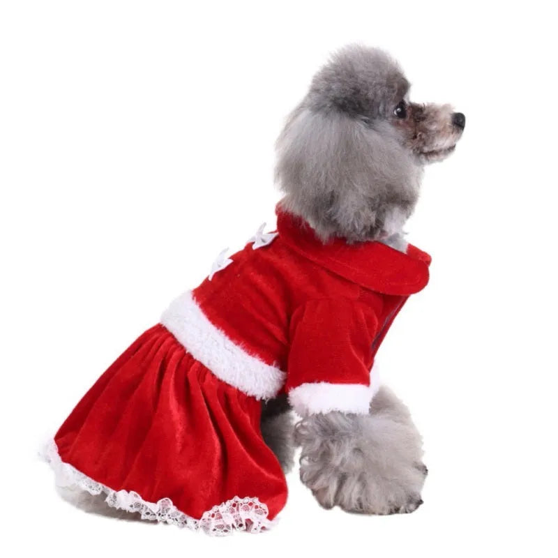 Pet clothes Christmas dog funny polyester costume in European American style, available in multiple colours and sizes S to XL