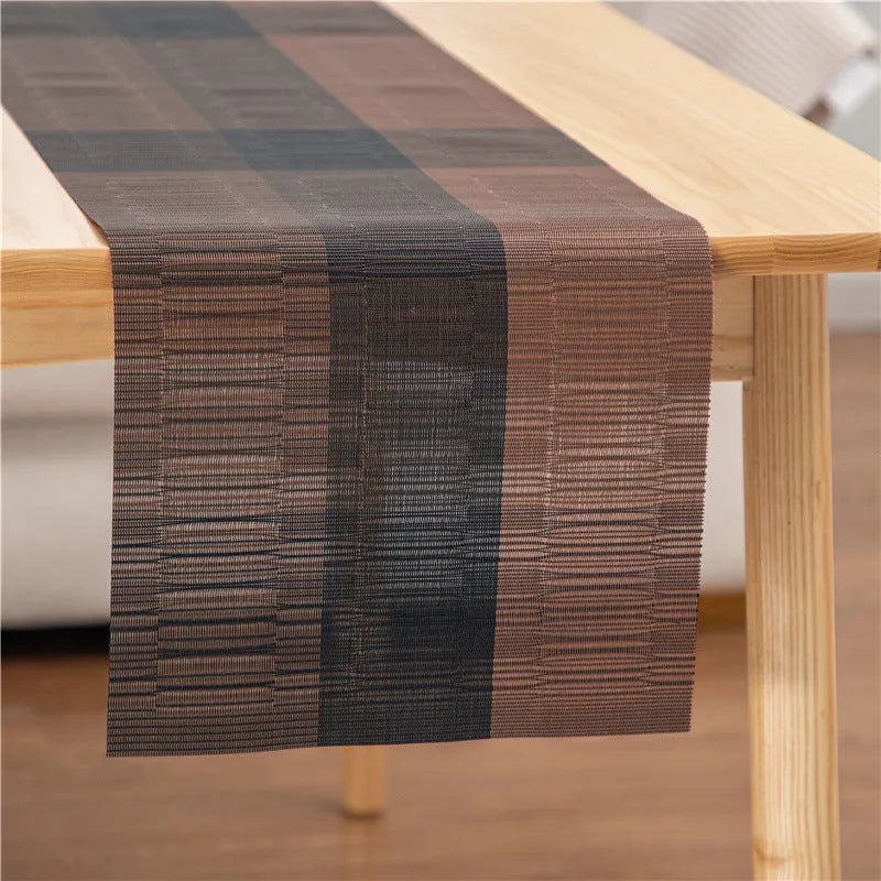 PVC non-slip kitchen sink mat in modern design with gradient bamboo colour options