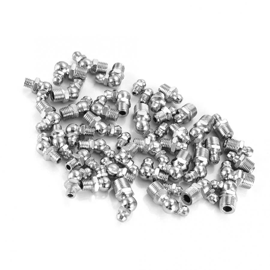 Boxed Straight Bend Grease Nipple Universal Lubrication Set with nickel-plated iron nozzles