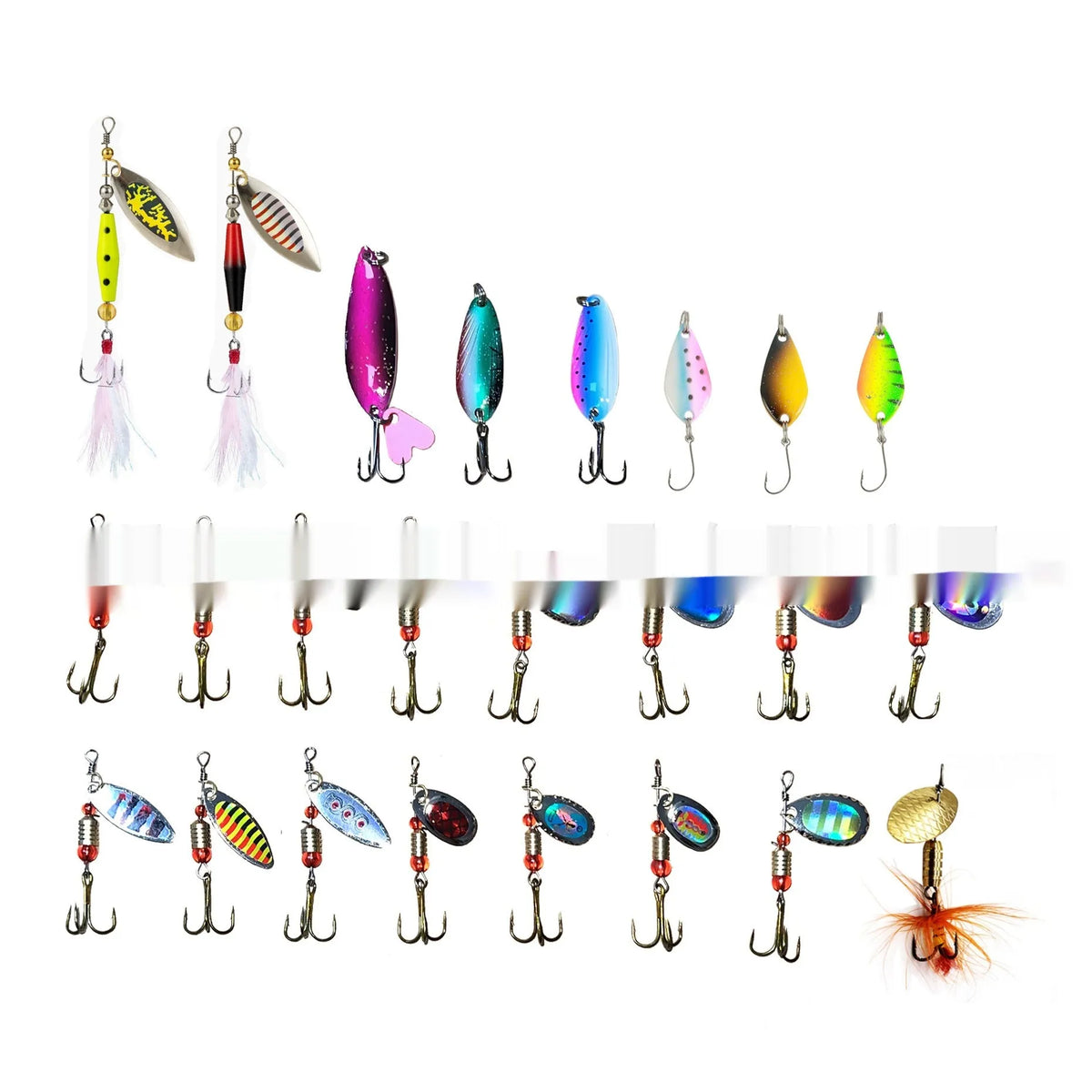 Metal fishing advent calendar blind box 24 countdown 26x18x3cm unisex middle-aged angler gift