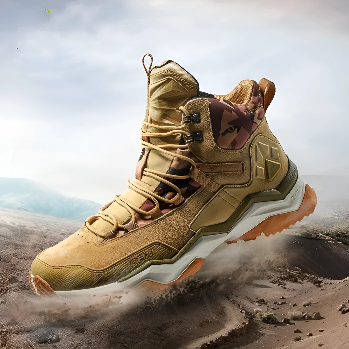 Waterproof non-slip high top hiking shoes for men and women in carbon black colour