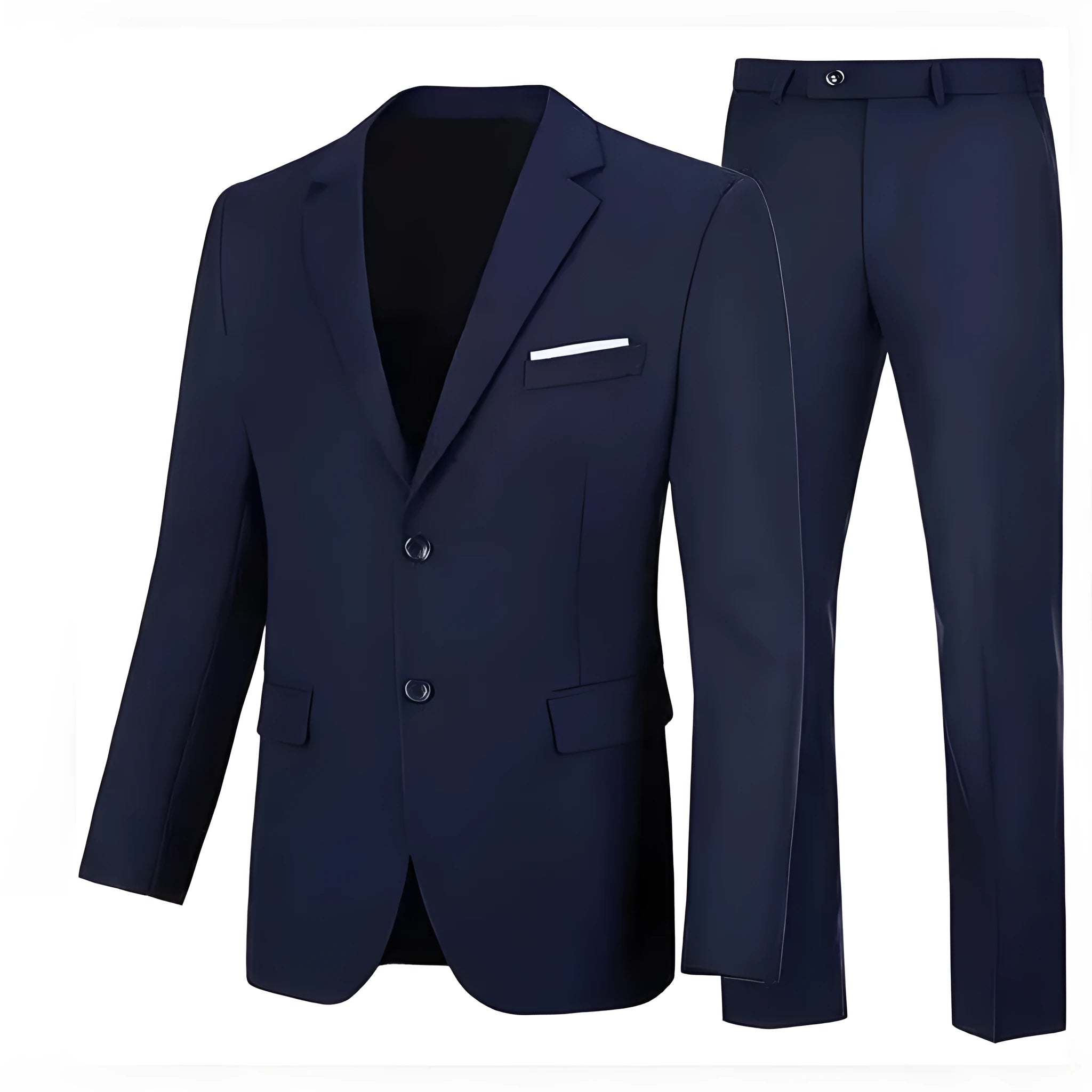 Men's slim fit viscose wedding dinner suit jacket set with matching trousers in five colours